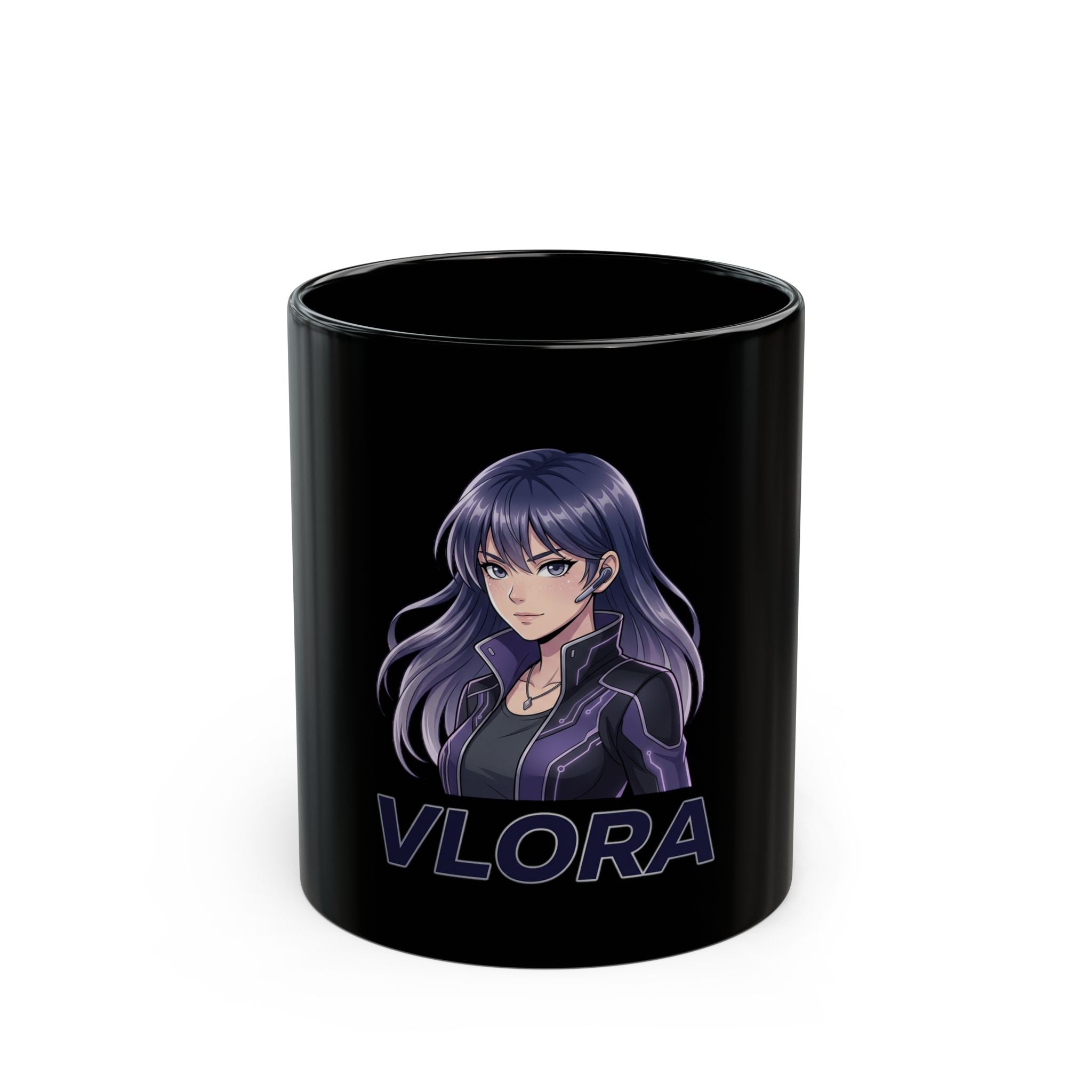 Vlora Anime Character Black Mug – 11oz/15oz