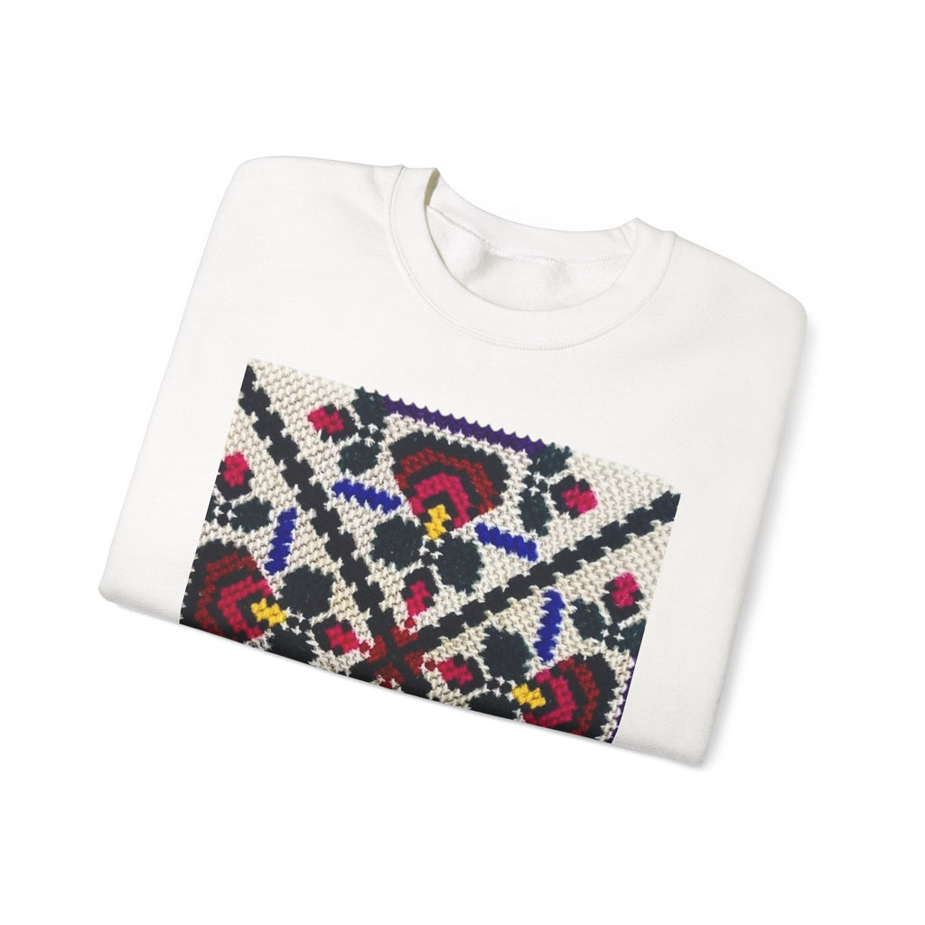 Embroidered Mosaic Crewneck Sweatshirt