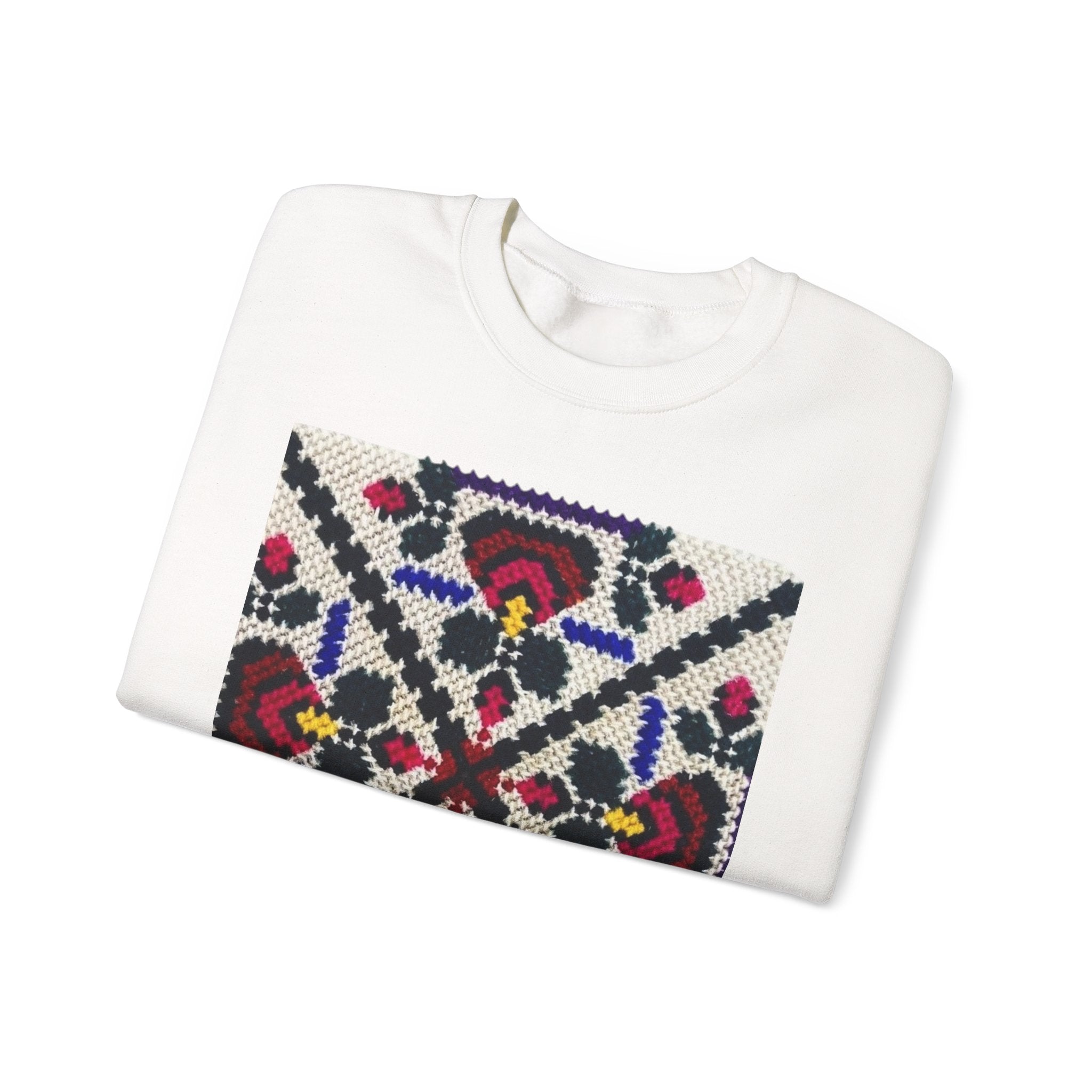 Embroidered Mosaic Crewneck Sweatshirt