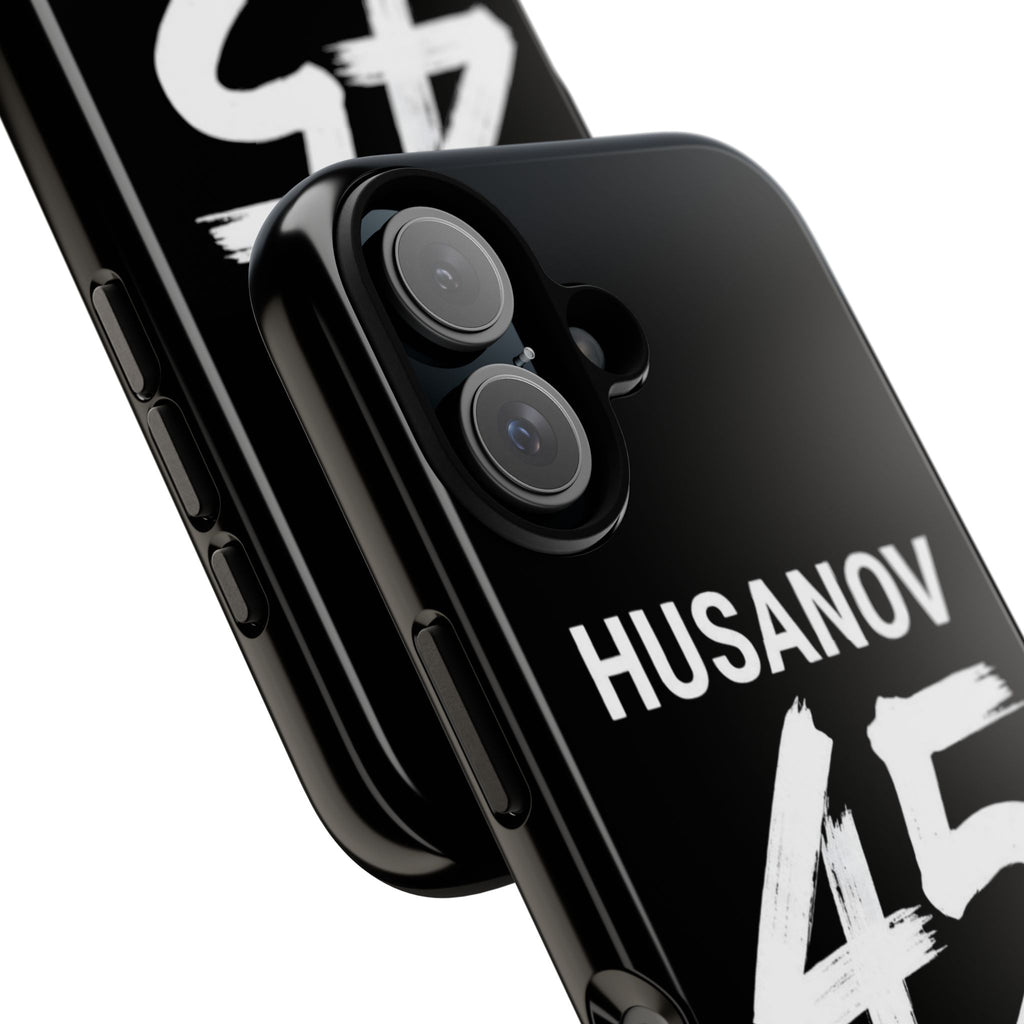 Phone Case — Custom 'HUSANOV 45' Uzbekistan Black Protective Case