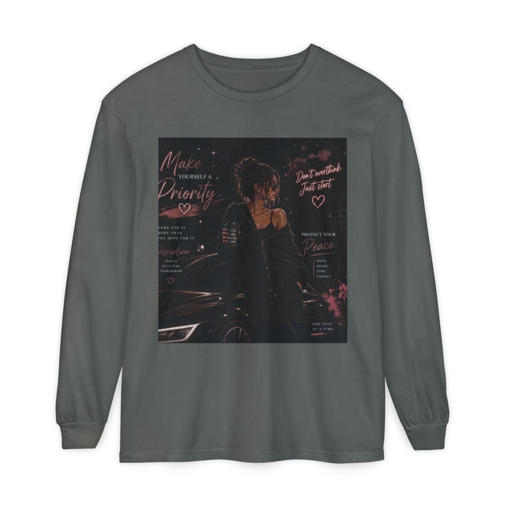 Long Sleeve Tee — 'Make Me a Priority' Romantic Graphic Shirt