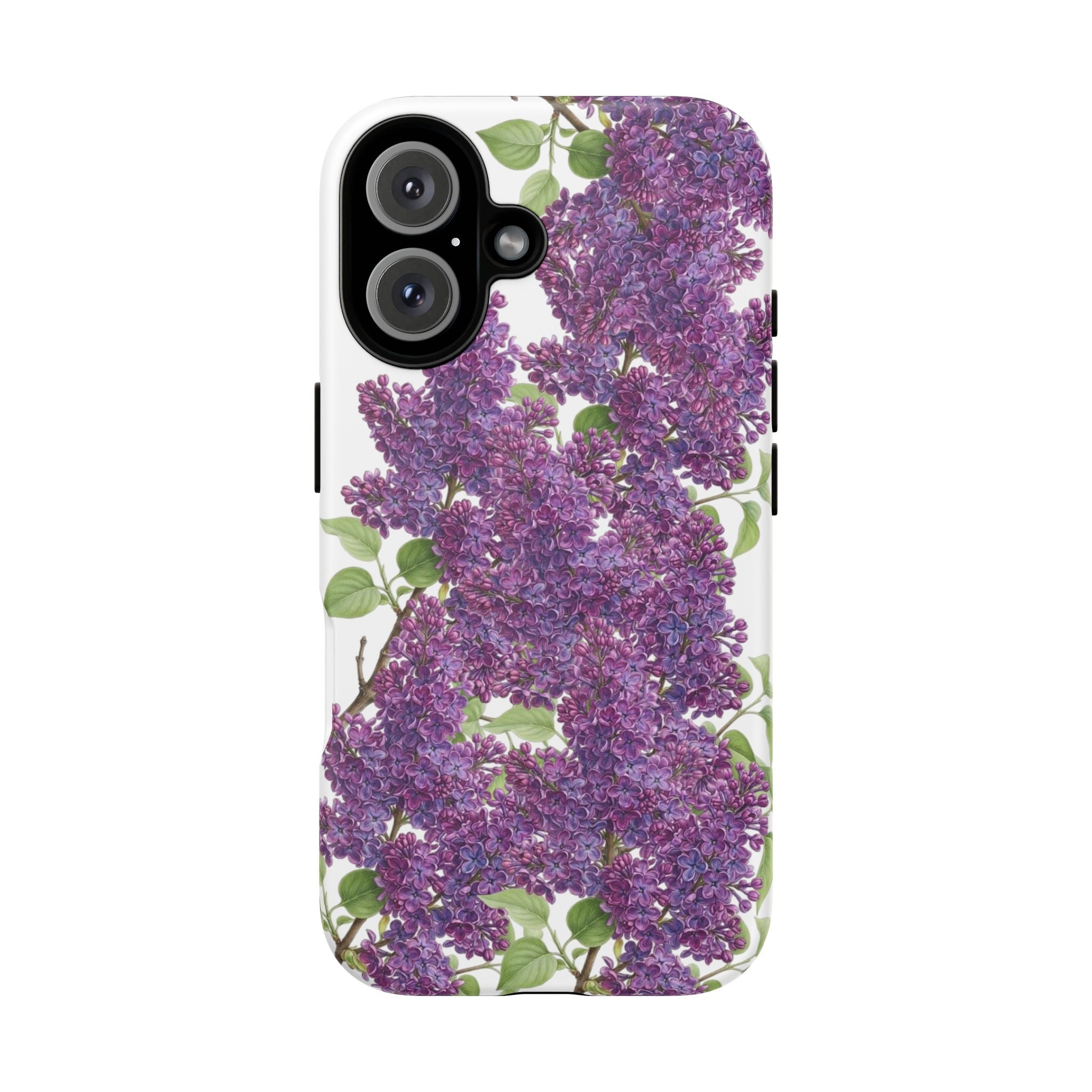 Lilac Floral Tough Phone Case — Purple Botanical Protective Cover