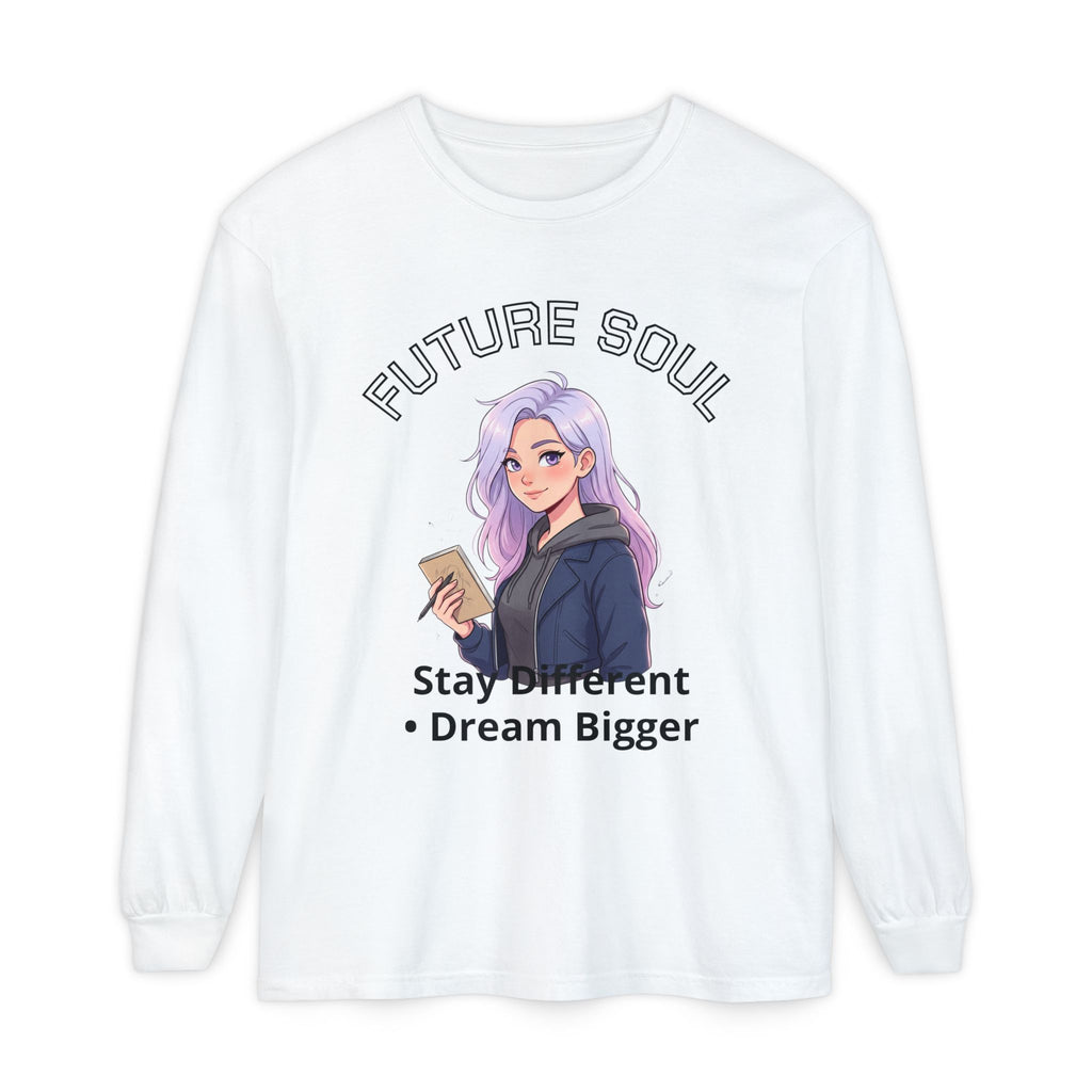 Future Soul Long Sleeve Tee — “Stay Different • Dream Bigger” Graphic