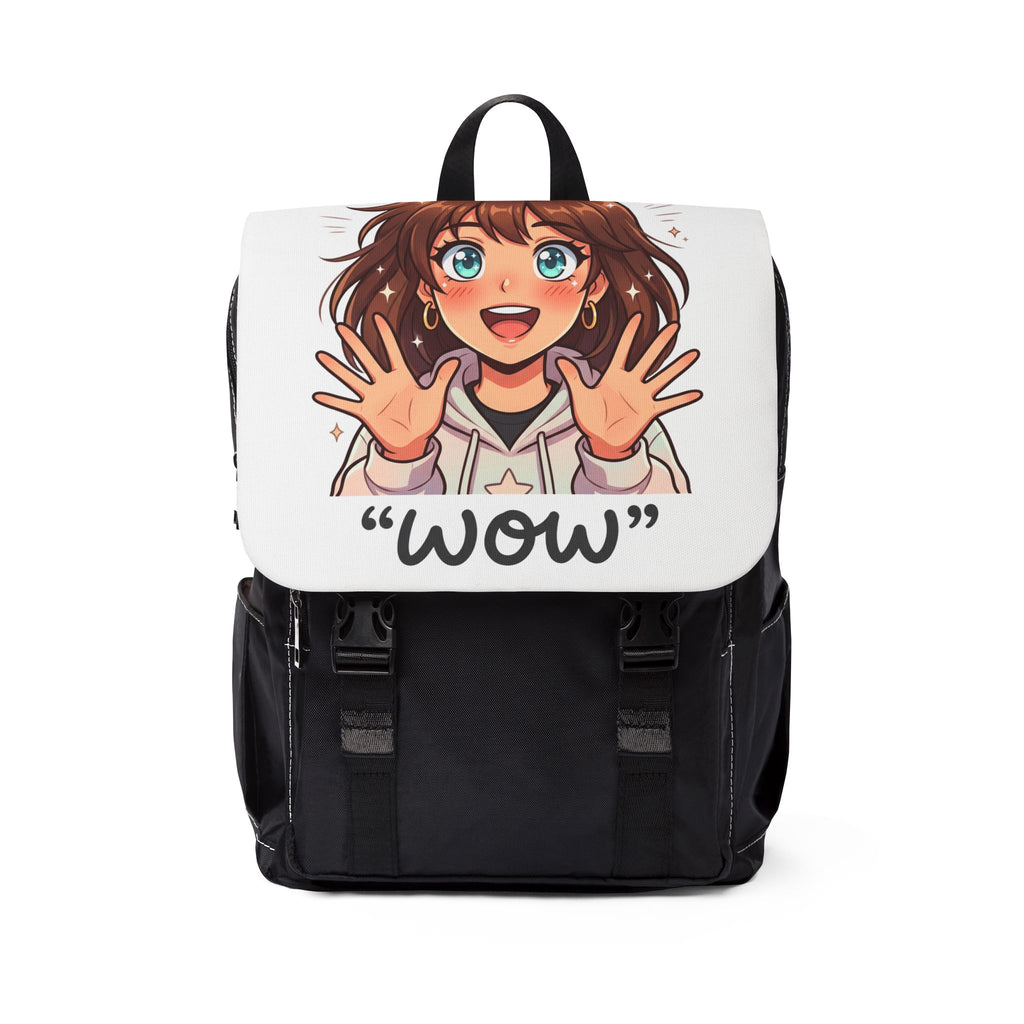Anime "Wow" Cartoon Girl Backpack — Cute Casual Shoulder Bag