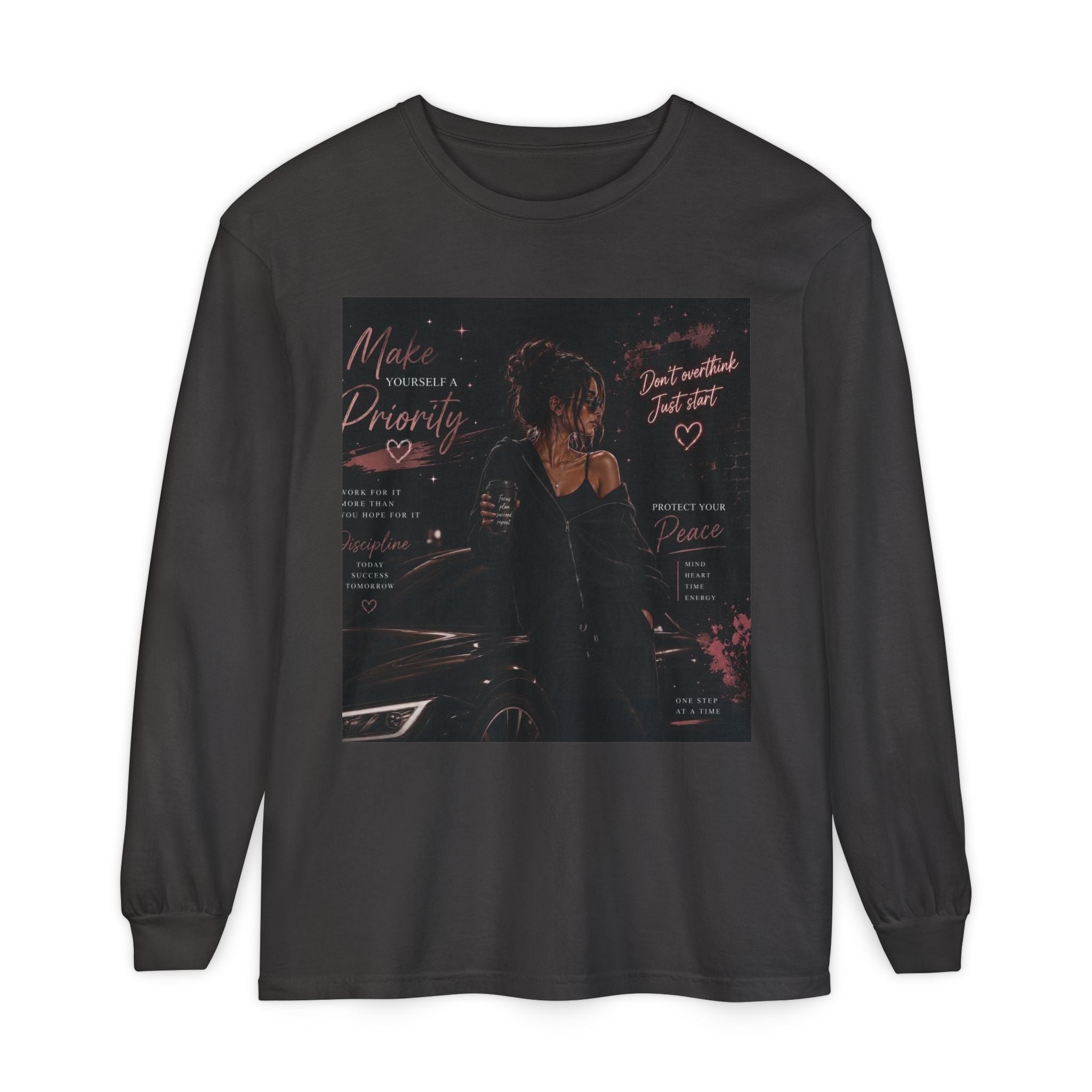 Long Sleeve Tee — 'Make Me a Priority' Romantic Graphic Shirt