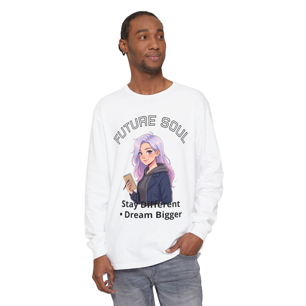 Future Soul Long Sleeve Tee — “Stay Different • Dream Bigger” Graphic