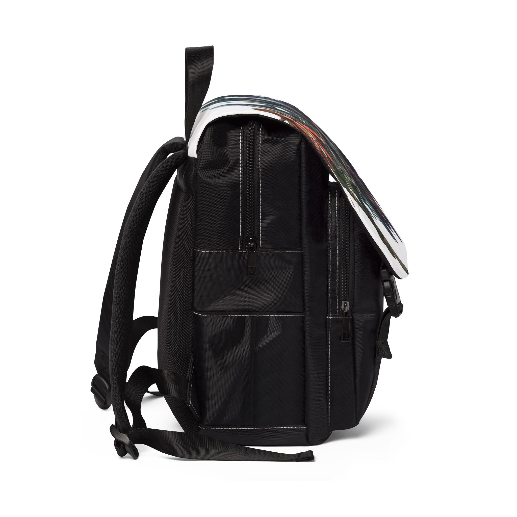 Floating City Art Backpack — Surreal Sci‑Fi Illustration Shoulder Bag