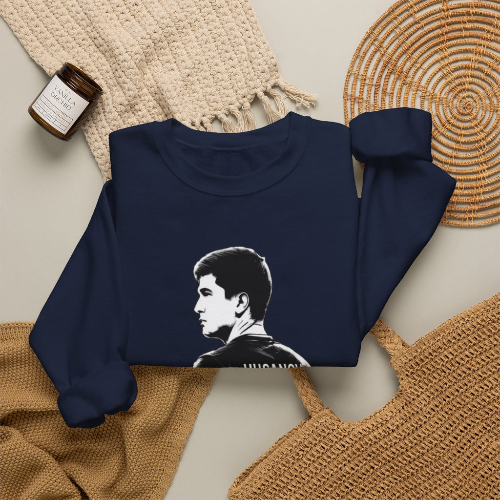 Husanov 45 Soccer Player Portrait Crewneck Sweatshirt