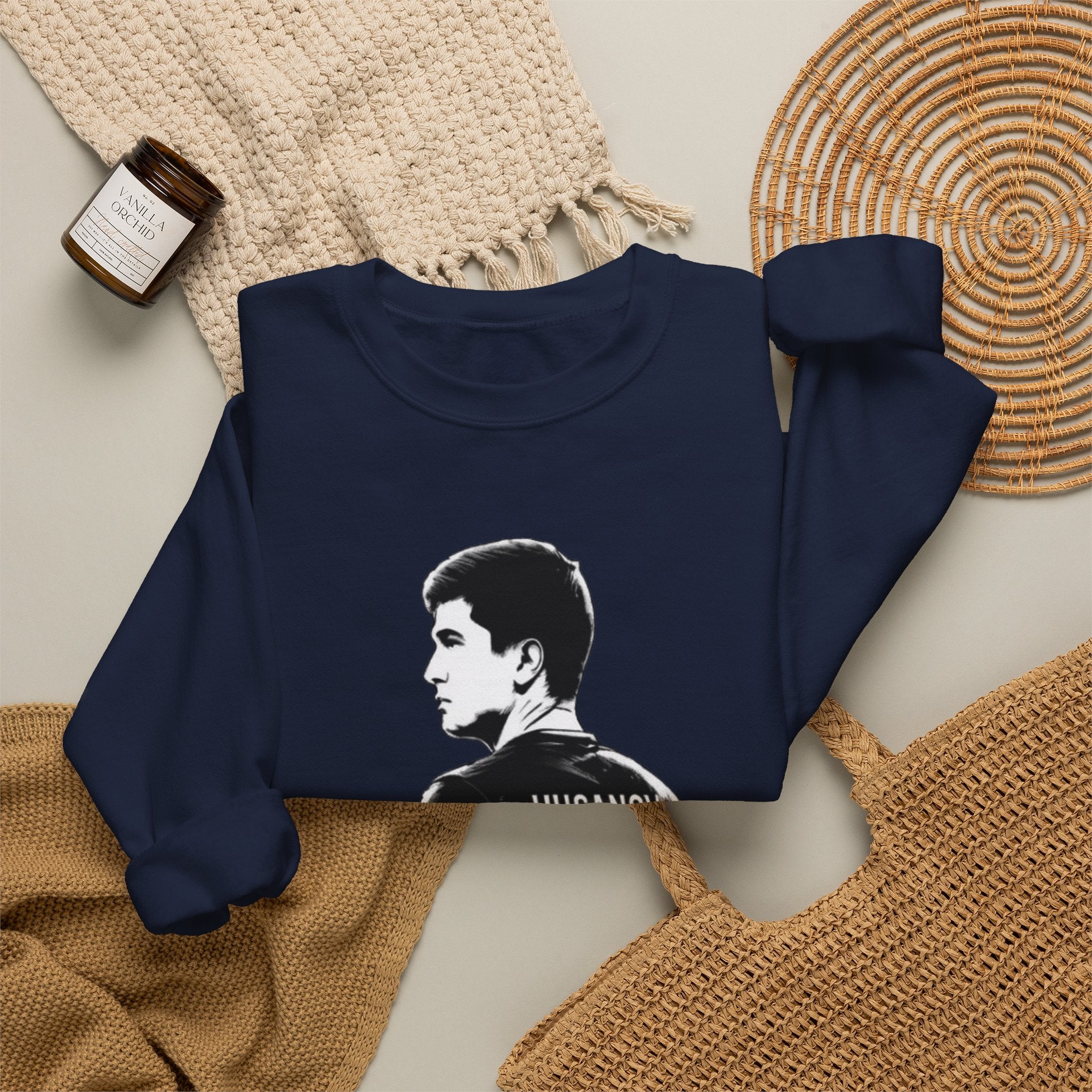 Husanov 45 Soccer Player Portrait Crewneck Sweatshirt