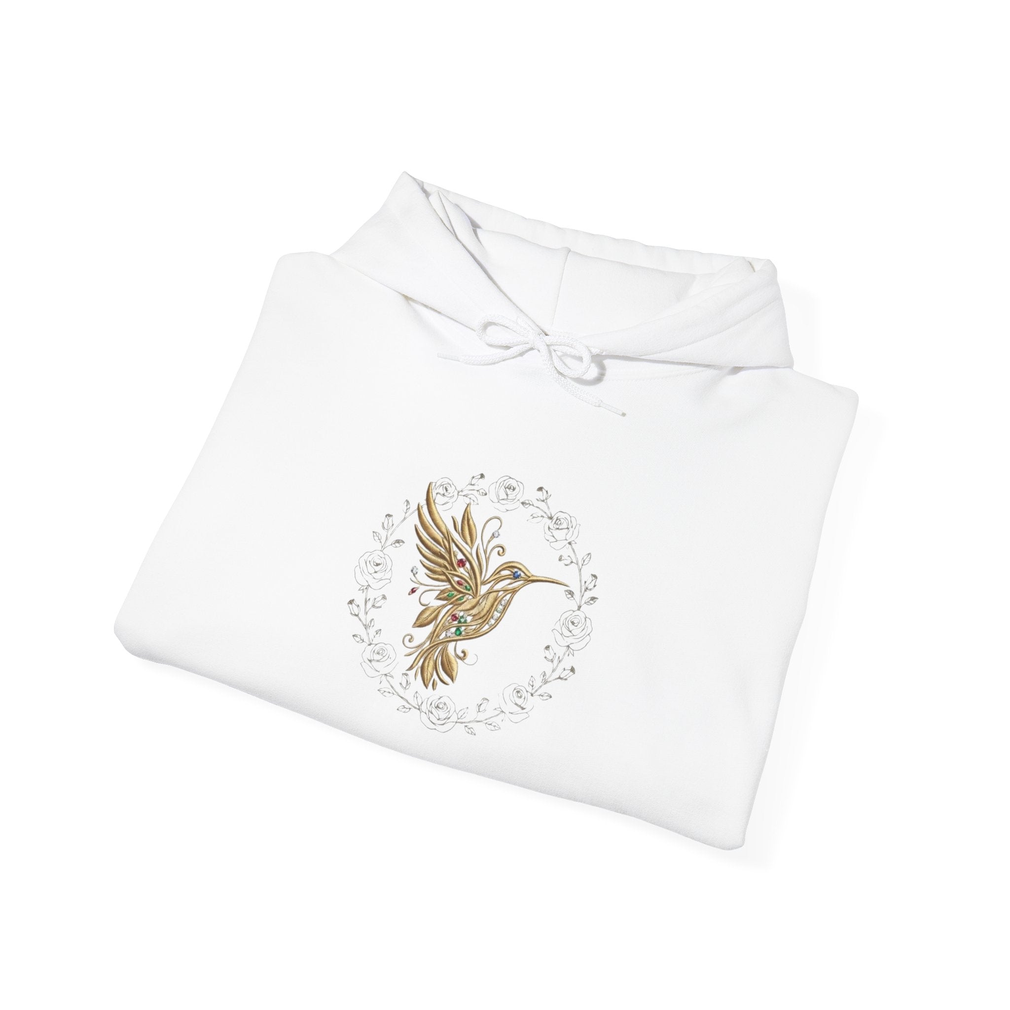 Phoenix Rising Hoodie — Golden Mythical Bird Graphic Hooded Sweatshirt