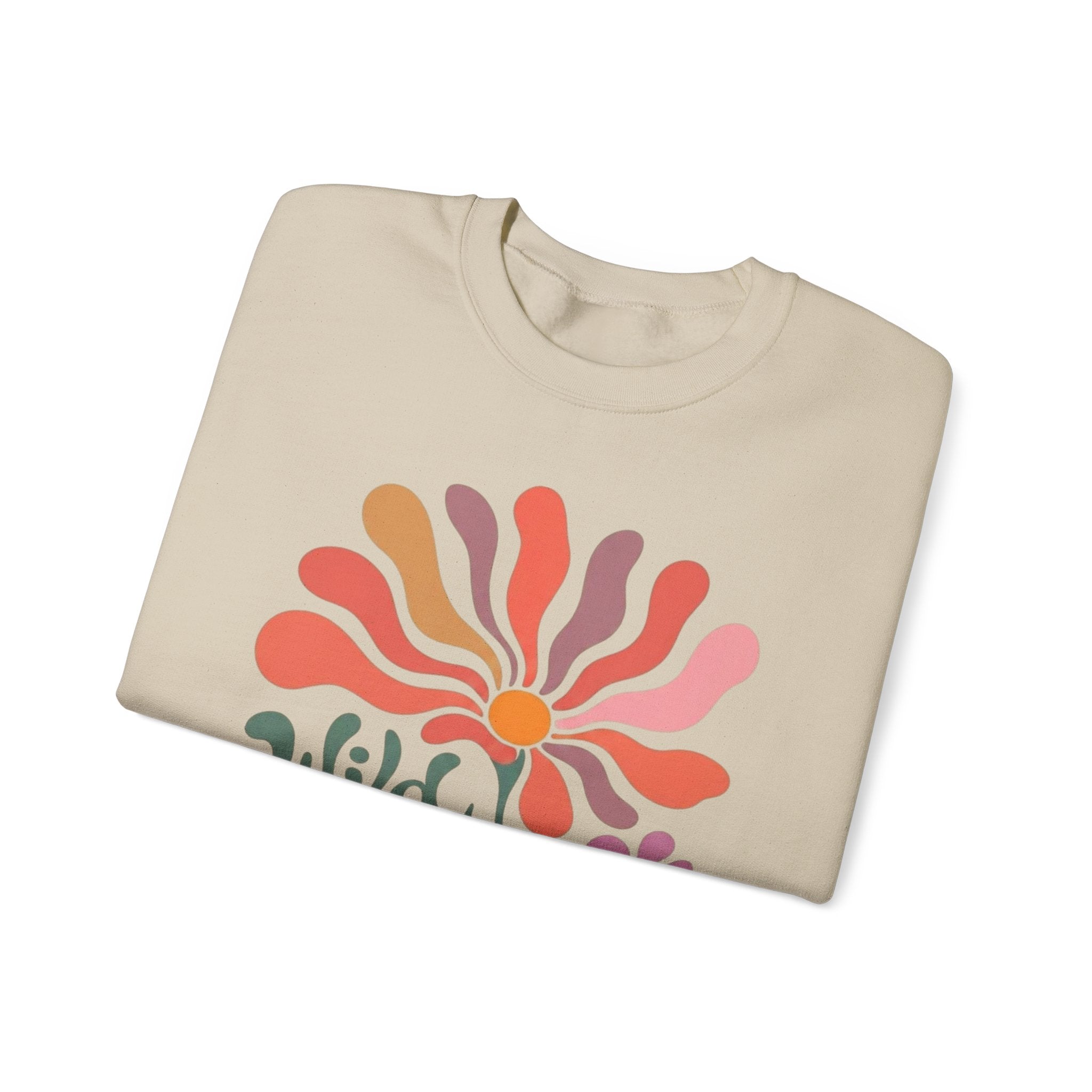 Wild Bloom Crewneck Sweatshirt — Retro Floral Graphic