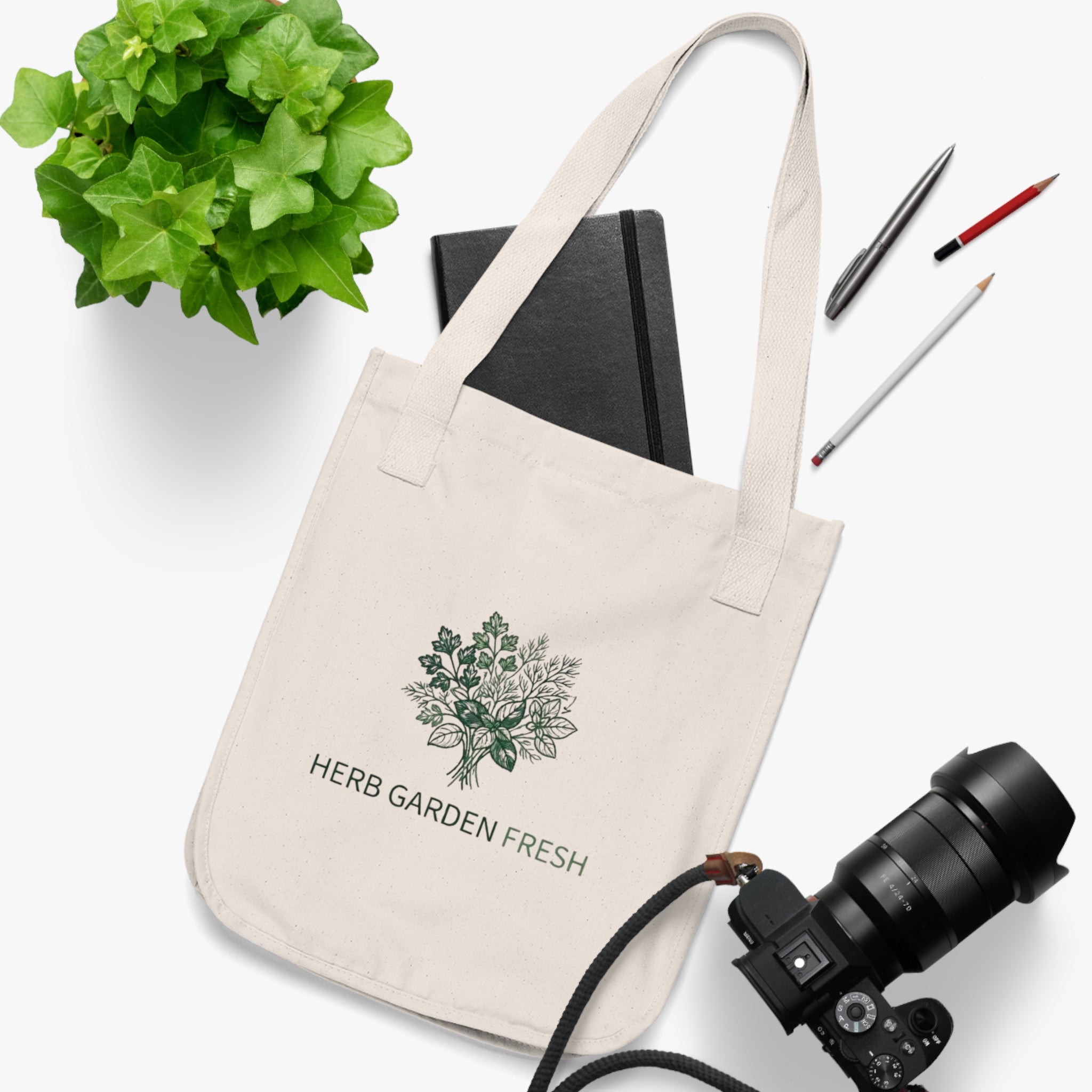 Herb Garden Fresh Canvas Tote — Organic Market Bag for Gardeners
