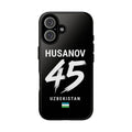 Phone Case — Custom 'HUSANOV 45' Uzbekistan Black Protective Case