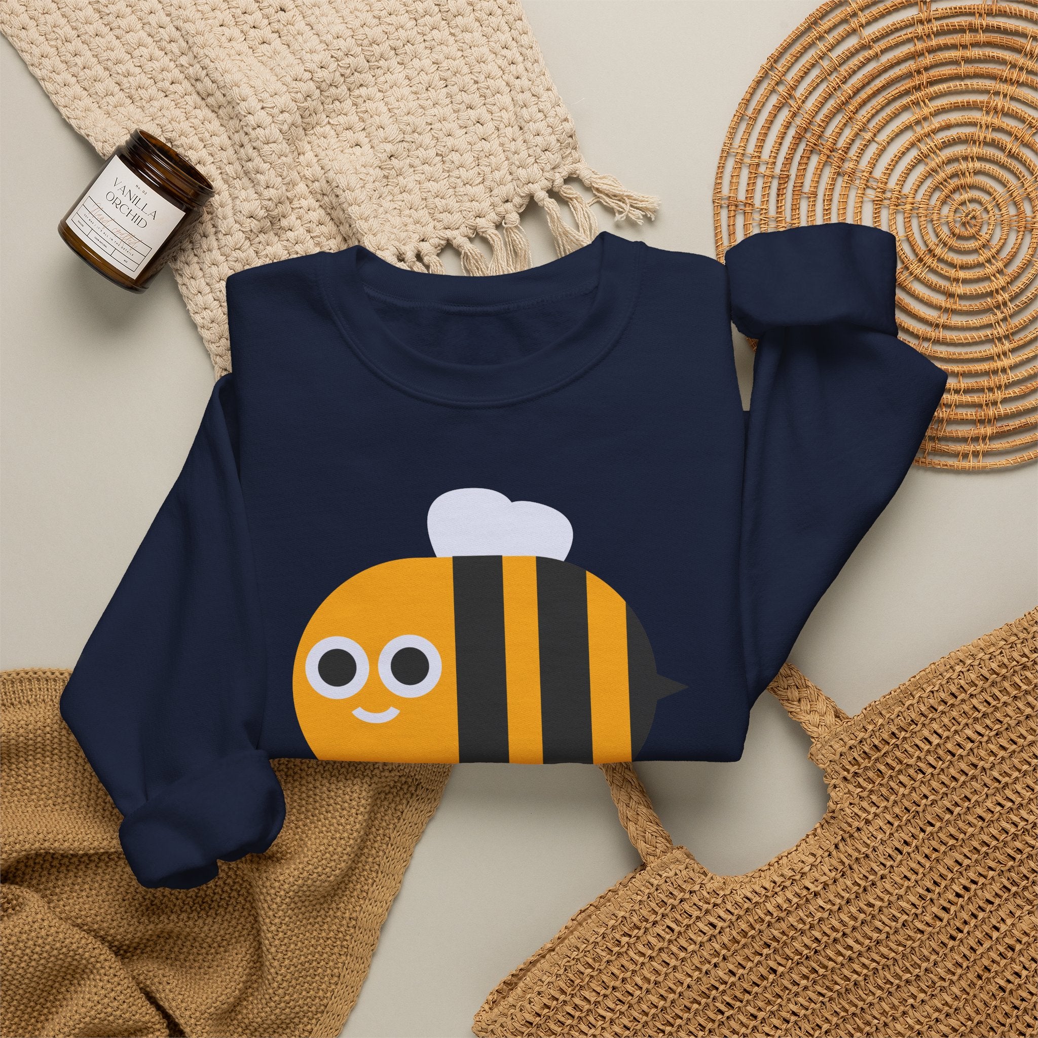 Bee Cool Crewneck Sweatshirt – Cute Bumblebee Graphic "BEE COOL"