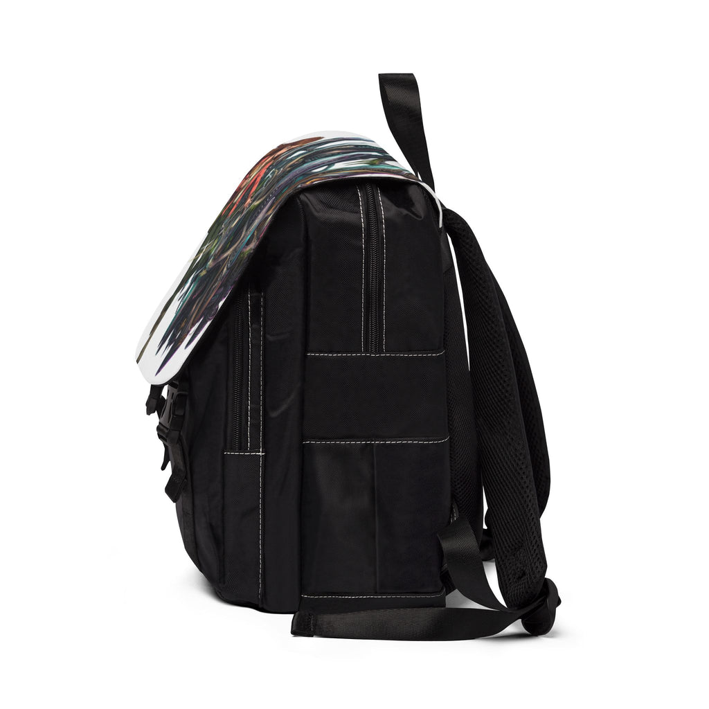 Floating City Art Backpack — Surreal Sci‑Fi Illustration Shoulder Bag