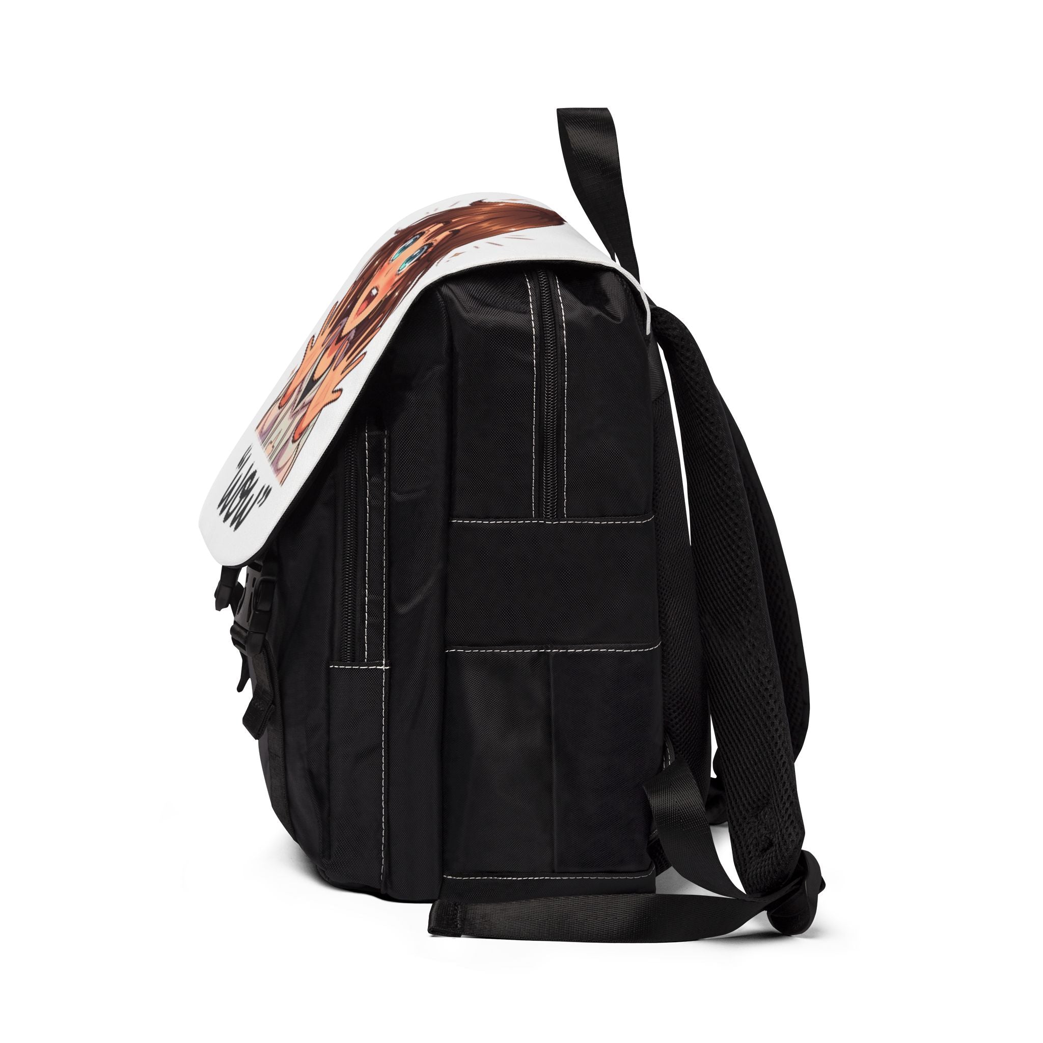 Anime "Wow" Cartoon Girl Backpack — Cute Casual Shoulder Bag