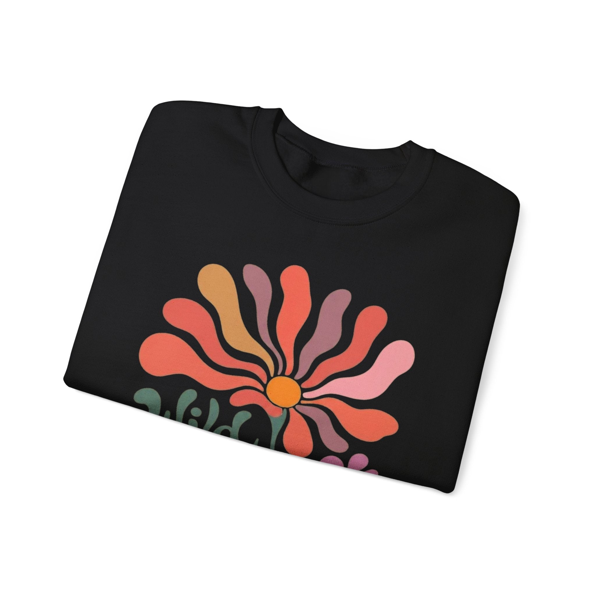 Wild Bloom Crewneck Sweatshirt — Retro Floral Graphic