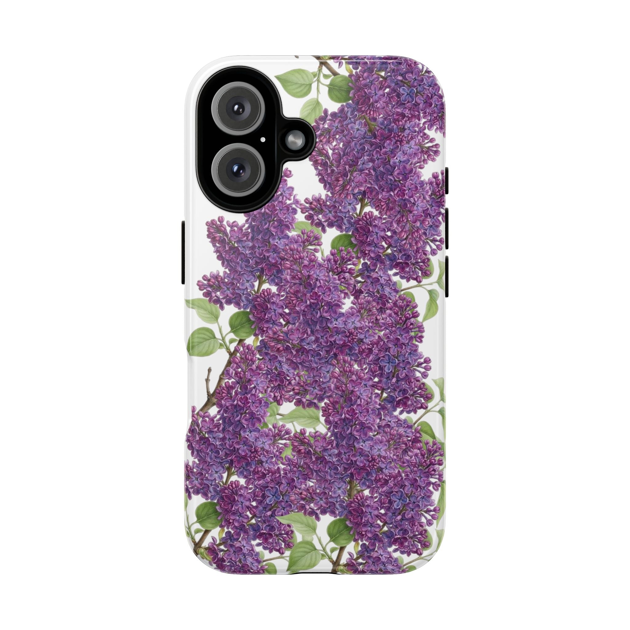 Lilac Floral Tough Phone Case — Purple Botanical Protective Cover