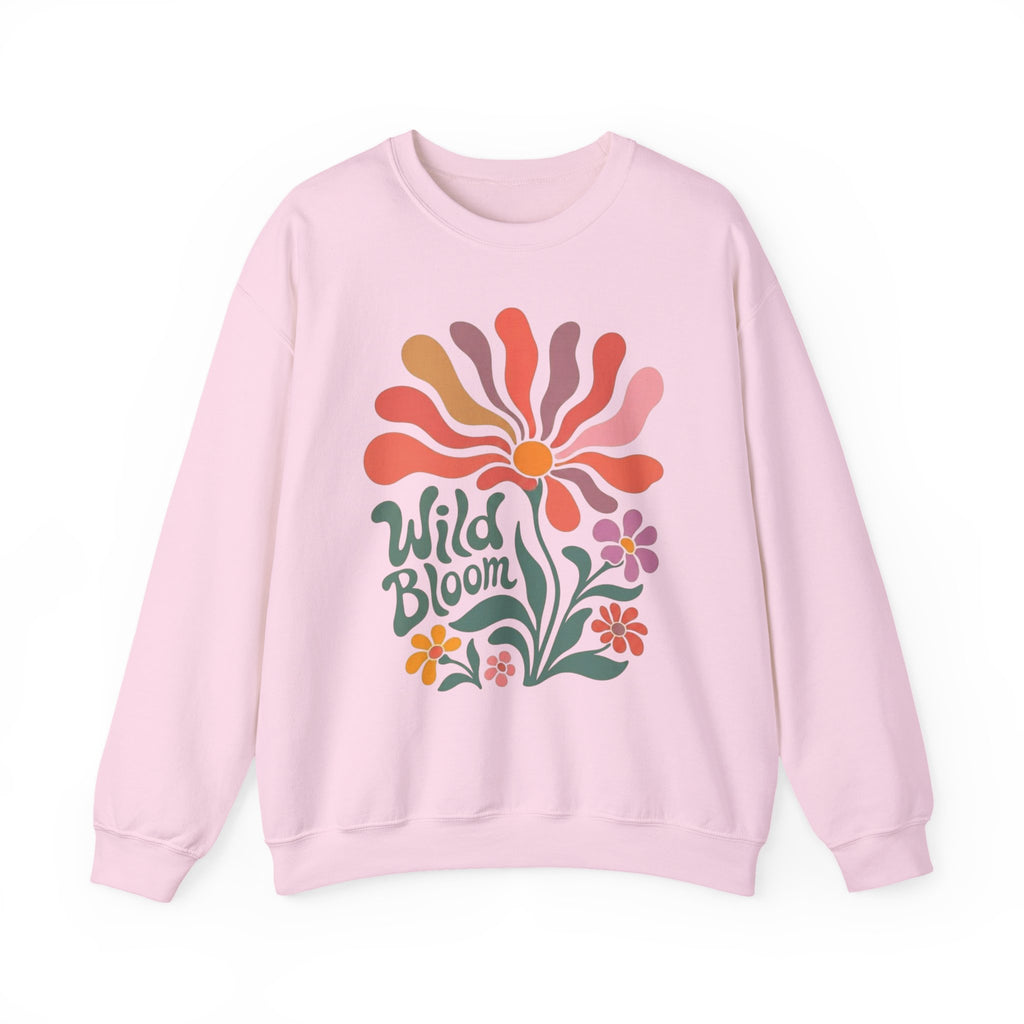 Wild Bloom Crewneck Sweatshirt — Retro Floral Graphic