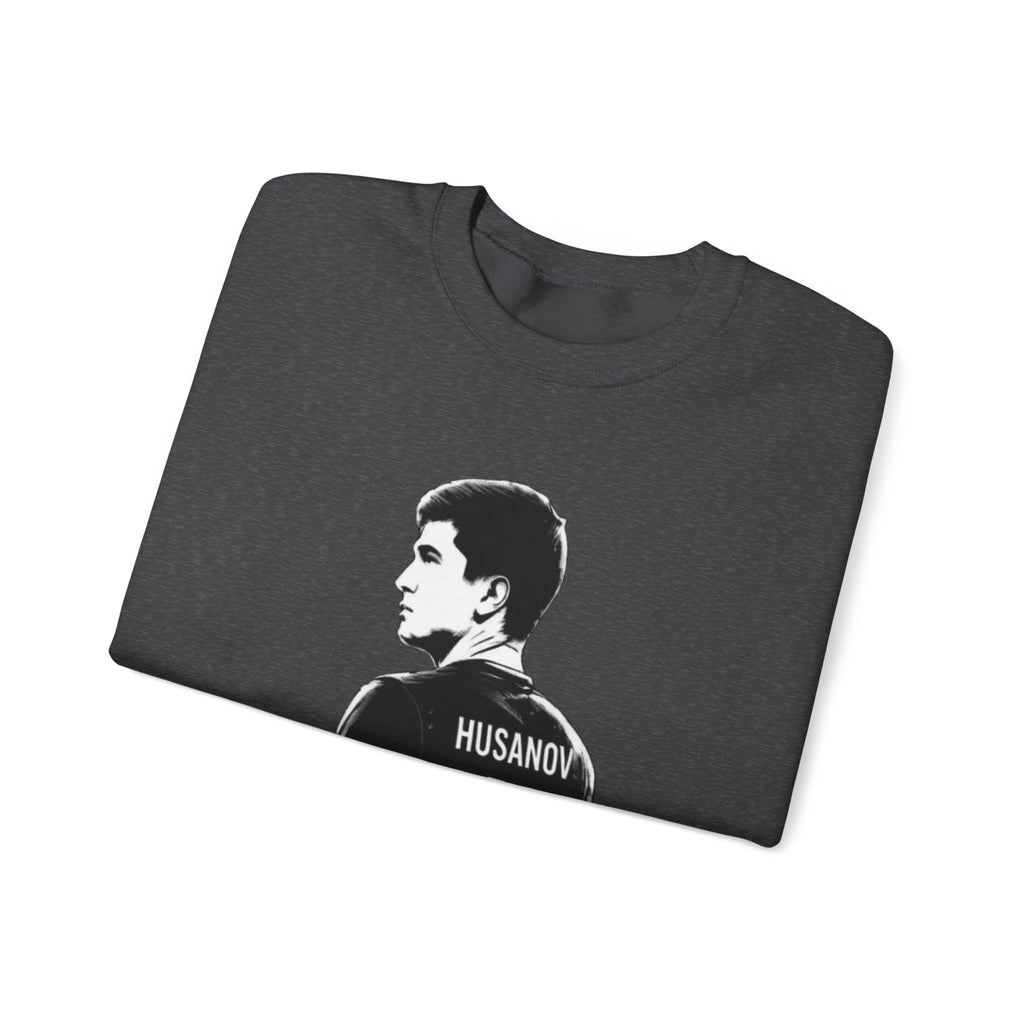 Husanov 45 Soccer Player Portrait Crewneck Sweatshirt