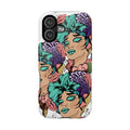 Phone Case — Retro Floral Portrait Magnetic Impact‑Resistant Case