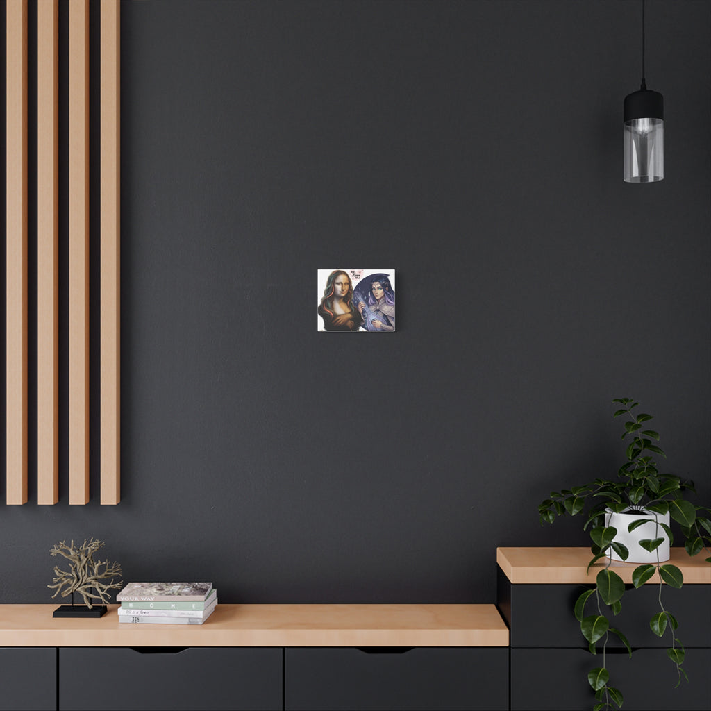 Mona & Mystic Bard Duo Matte Canvas Print — 'Self Love Club' Art Wall Decor