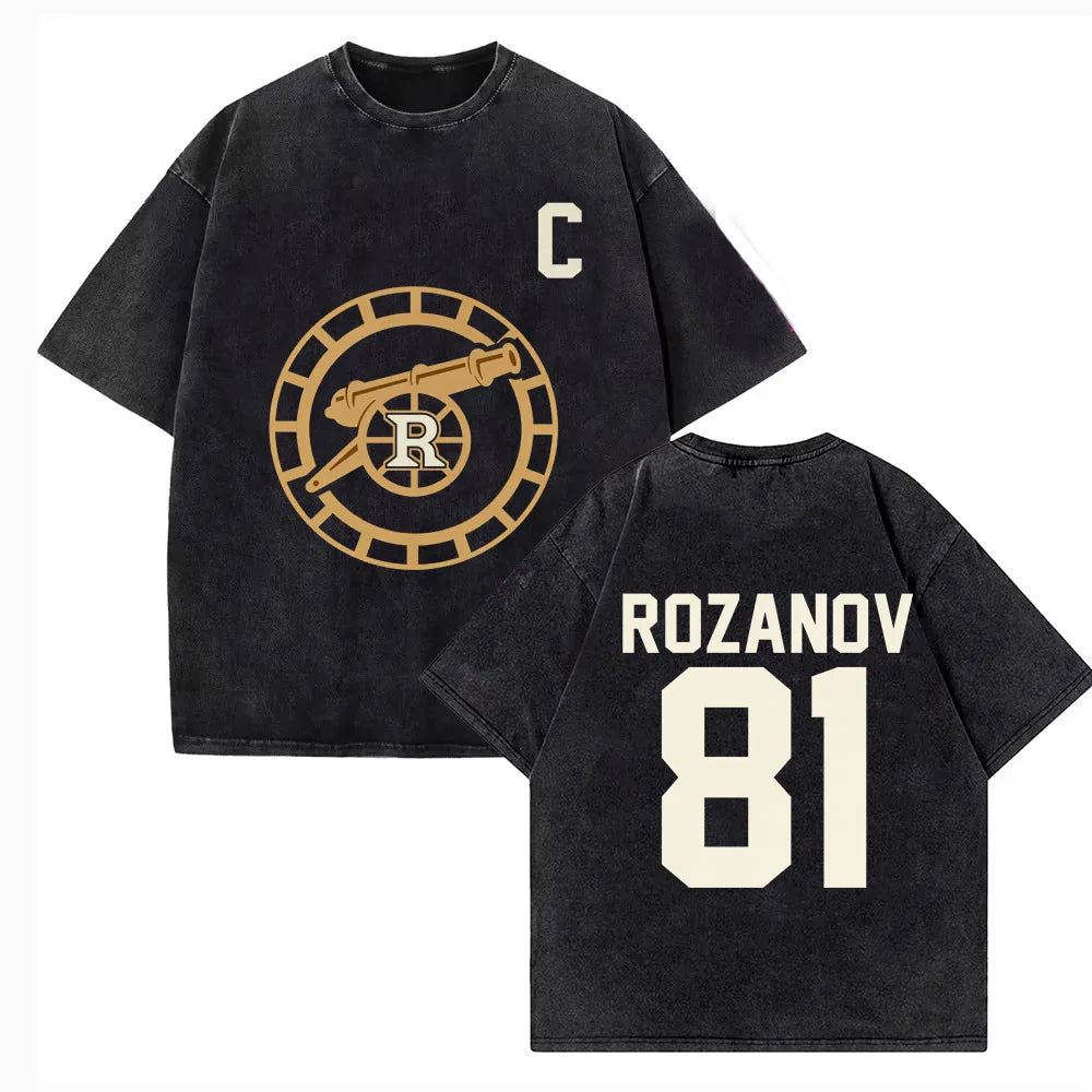 High Quality Cotton Vintage Washed Heated Rivalry Ilya Rozanov 81 Boston Raiders T Shirt Men Scott Hunter Shane Hollander Acid